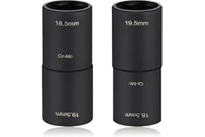 LALAGO Set di chiavi a bussola a percussione, 18,5 mm x 19,5 mm, Dadi per ruota a doppia testa, a doppia testa, 1/2", Chiavi a bussola ruota, adatto per Ford Land Rover e tutti i modelli (2 Pezzo)