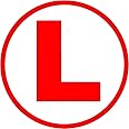 isee360 (Pack of 2) Red L Board Learning Driver car Decal Die Cut Water Rewsistance Sticker 4.5 x 4.5 inch