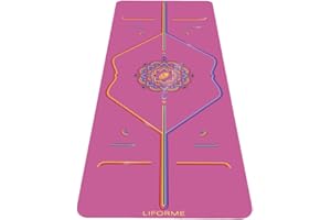 Liforme Travel Yoga mat – Patented Alignment System, Warrior-like Grip, Non-slip, Eco-friendly and Biodegradable, Ultra-lightweight, Sweat resistant, Long, Wide and Thick