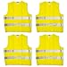 4 Stück Maxpack® Warnweste mit praktischem Klettverschluss in Unigröße --- EN 471, Gelb, waschbar (4)