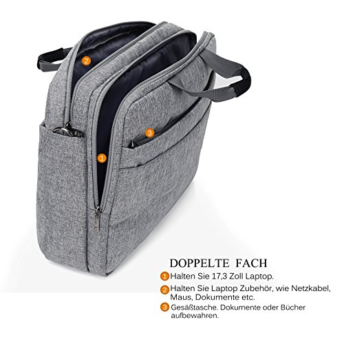 CoolBELL 17 3 Zoll Laptop Tasche Multi-Fach Messenger Bag Business Aktentasche Wasserdicht Nylon Computer Umh  ngetasche f  r Laptop   Ultrabook   Mac