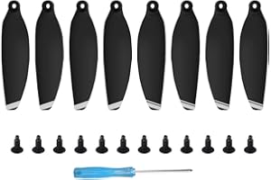 Hensych 4 Coppie 4726F Pieghevole Rumore Basso Volo Tranquillo Sostituzione dell'elica per Mavic Mini Drone, Doppia Faccia Strisce Colorate Pale dell'elica (Argento Nero)