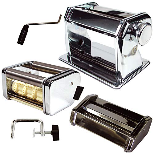 Totally Addict ku6089 máquina de Pasta/raviolis Acero/Acero Inoxidable/PS Plata 20,10 x 20,40 x 17,40 cm