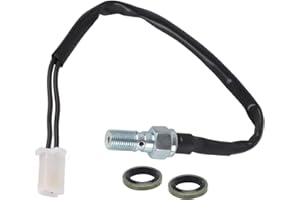 EBTOOLS Motorcycle Hydraulic Brake Pressure Switch - M10x1.0 Universal - Kill Switch - Hydraulic - Aluminium, Plastic - 2 Pin - Straight Head