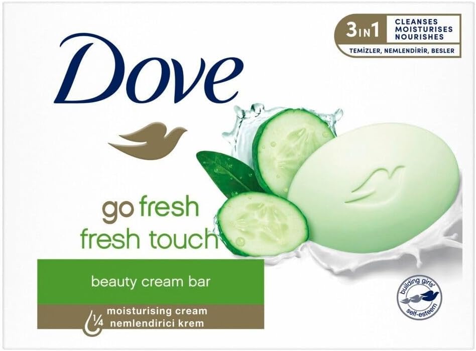 Dove Beauty Cream Bar Katı Güzellik Sabunu Fresh Touch Nemlendirici Etkili, 90 g