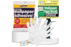 AVATOPIA Everbuild All Purpose Adhesive with 151 Paste Brush & Plastic Gloves – Complete Kit for Hanging Bedroom Wallpaper, Paste-the-Wall Styles, and Thick Lining Paper.