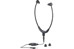 Newgen Medicals Kopfhörer Kabel: TV-Kinnbügel-Kopfhörer mit 3,5-mm-Klinkenanschluss, bis 117 dB (Kopfhörer mit Lautstärkeregler, Kinnkopfhörer, in Ear kabelgebunden)