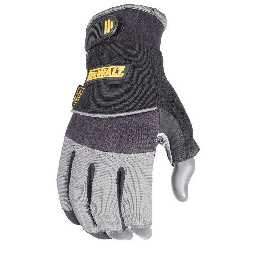 Preisvergleich Produktbild Dewalt Drei-Finger-Synthetik Leder gefräste Handschuh, DPG240XL