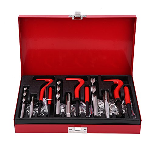 Zerone Kit de réparation de Filetage, M6/M8/M10 Coffret de 88pcs Outils de Réparation de Filetage Inserts Filetés Compatible Outil Réparation Automobile
