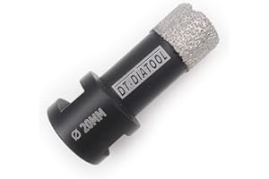 DT-DIATOOL Diamond Drill Bit 20mm Hole Saw for Dry Drilling Tile Porcelain Marble Ceramic Granite