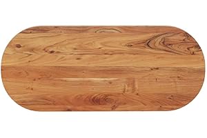 vidaXL Tablero de Mesa Ovalado Madera Maciza de Acacia 140x60x3,8 cm