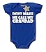 Don't Make Me Call My Grandad Print Royal Blue & White 0 - 3 Months