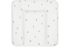 Bonky® Matelas à Langer Bebe souple 72x75 cm - Matelas à langer epais lavable - pour garçons et filles - Certifié Öko-Tex - Imperméable - Mono 2A - 75x72 cm