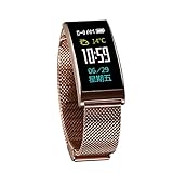 Leegoal Fitness Tracker, Wasserdichter Activity Tracker mit Herzfrequenz-Monitor, Sleep Monitor, Mehrere Sportarten, Step Kalorienzähler, Anruferinnerung für Frauen, Männer, Kinder(Gold)