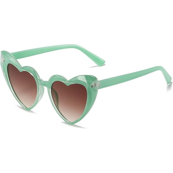 Lunettes De Soleil Rétro En Forme De Cœur – Lot De 6 Ou 8 Paires, UV400, Couleurs Fun Pour Soirées, Festivals Et Sorties - 6