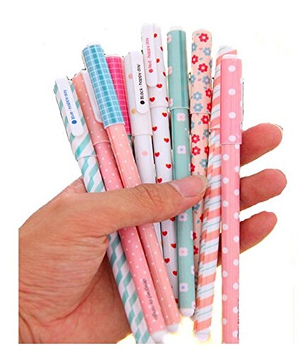 MFEIR® La cancelleria ricariche fresco penna Penne roller a inchiostro gel di colore diamante fresca e bella penna creativa 10 colori Fucsia