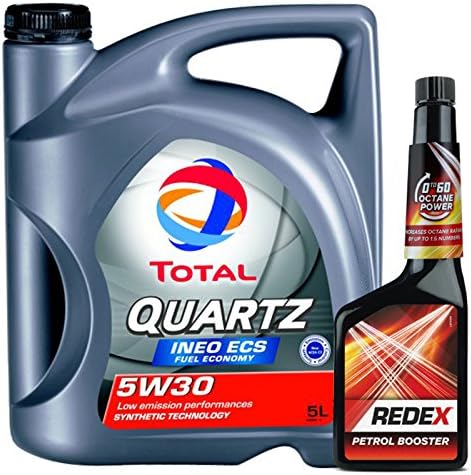 Total Quartz Ineo ECS 5W30 Engine Oil 5L+Redex Petrol 0 to 60 Octane Booster 500ml