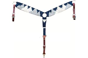 Cheval's International Colliers de poitrine en laine mohair pour équipement d'équitation et accessoires de collier de cheval (CM-19-Cob)