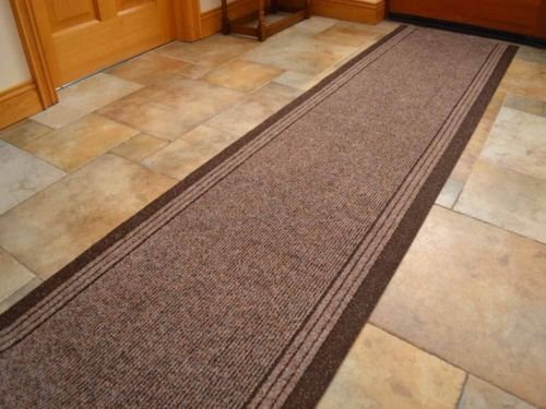 SrS Rugs® Sydney Long Carpet Runner - Heavy-Duty - Stain-Resistant - Absorbent - Non-Slip Rubber Backed - Strong - Industrial Grade - Tough Mat for Hall and Stairs (Beige, Length: 3' (80 x 91 cm))