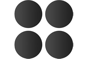 Generisch 4 Piezas Láminas Metálicas, Muy Finas Placa Metal Adhesiva para Soporte Movil Coche Magnético, Negro