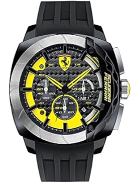 Ferrari Herren-Armbanduhr AERODINAMICO Chrono Analog Quarz Silikon 0830206