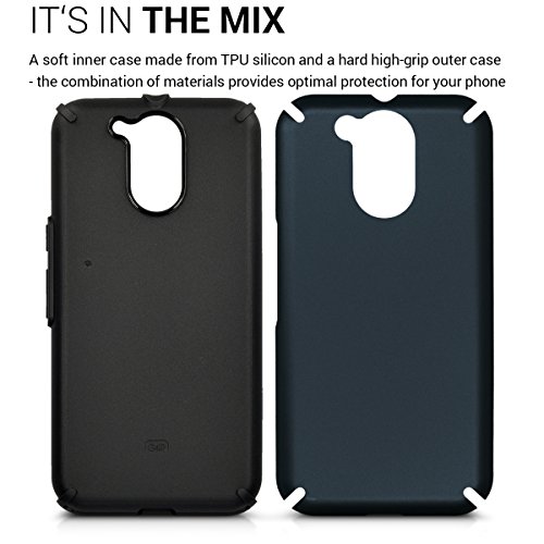 kwmobile Funda para Motorola Moto G4   Moto G4 Plus - Carcasa Protectora  h  brida  de  TPU  - Cover Trasero en  Azul Metalizado 