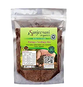 Sanjeevani Organics Enriched Earth Magic Potting soil mix/Phosphourous/Humic acid/Cow and Chicken Manure/Gypsum/Dolomite/mix Vermicompost Fertilizer for New seedling/Soil Recharge Excellent Growth Fertilizer for All plants 1 Kg