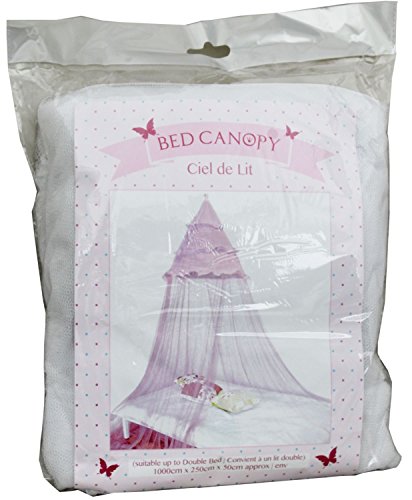 Double Bed Ceiling Mosquito Fly Netting Mesh Canopy ~ White