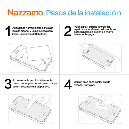  3-Pack  LG G4 Cristal Templado Protector de Pantalla  Nazzamo LG G4 Templado Vidrio Protector de Pantalla  Ultra-trasparente   Sin Burbujas   Resistente a Ara  azos 