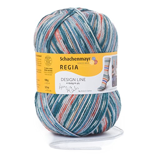 Sockenwolle 100g Regia Design Line by Arne & Carlos – 75 % Schurwolle, 25 % Polyamid, Regia Design Line by Arne & Carlos Schachenmayr summer night color (Fb 3656), Sockengarn, Wolle Regia Schachenmayr - 2