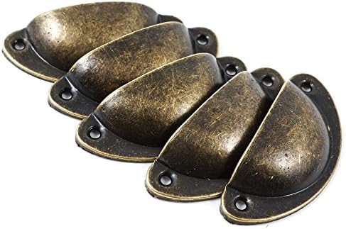 12 X Retro Style Furniture Door Pull Handle Half Moon Shell Pull Kitchen Cupboard Door Handle