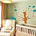 Produktbild mairgwall Kinderzimmer Gelockt Baum Aufkleber Swirl Baum mit Vögel kinderzimmer Kunst Wandbild, Vinyl, Pre-made C, 64"h x96"w