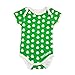 Carrolls Vest for Kids with All Over Shamrock Design, Green Colour & White Trim