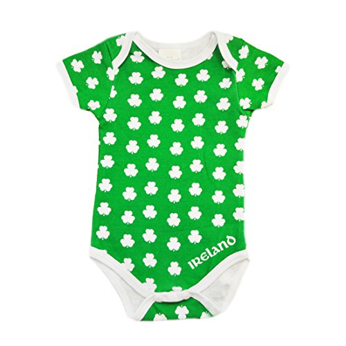Carrolls Vest for Kids with All Over Shamrock Design, Green Colour & White Trim
