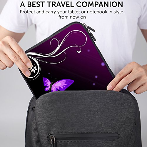 SIDORENKO Tablet PC Tasche f  r 9 7 Zoll   iPad   Samsung Galaxy   ACER Iconia One   Universal Schutzh  lle   H  lle Sleeve Case Etui aus Neopren  Vio