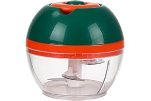 CGLRYBO Mini Garlic Crusher, Food Maker & Cutter, Vegetable Chopper and Blender for Infants, Mini Food Processors, Easy to Use-Tough Stainless Steel Blades,Ideal Tool for Home Kitchen (Green, 5.3 inch)