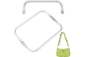 INGJIA 2 Pcs Cadre en Métal de Sac à Main Serrures Fermoir Baiser Poignées Porte Monnaie Cadre Métallique Portefeuille Chaîne de Sac a Main pour la Fabrication de Sacs