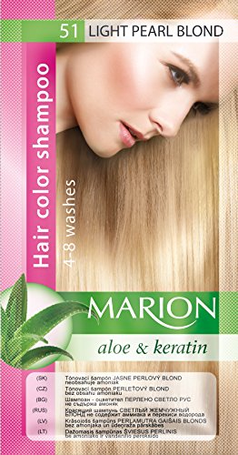 Marion Hair Color Shampoo in Sachet Lasting 4-8 Washes - 51 - Light Perl Blonde