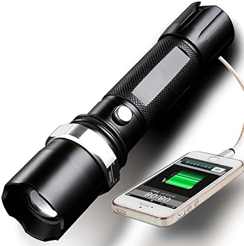 Lylgoo Torch Super Bright Mini Torch Rechargeable Torch with Zoom 3 Mode 240 Lumen Aluminium Alloy Waterproof for Camping, Hiking and emergencies