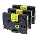 Produktbild coLorty 3PK TZe-631 Schriftband Laminiertes Band Schwarz auf Gelb 12mm x 8m Kompatibel für Brother P Touch 1000W 1010 1090 1830VP 2030VP 2100VP 2430PC 2470 2730VP 7100 VP7600VP H100R H300 D200VP und Andere P-Touch Geräte (2 Jahre Garantie)