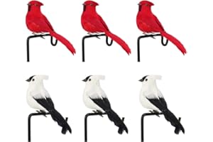 ISAKEN ISKAEN 6 Stück Künstliche Federvögel Bunte Simulation Schaumvögel Gartenfigur Künstliche Feder Vögel Künstliche Schaum Vögel Kunstvogel Bunte Vogel Garten Mini Vogel Garten Frühling Deko