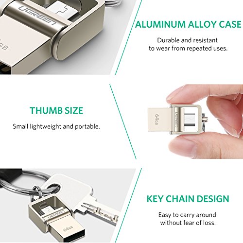 USB Sticks UGREEN 2 in 1 OTG Flash Laufwerk On The Go und USB 2.0 Speicherstick 64GB USB Memory Stick für Smartphone, Tablet, PC und mehr - 8