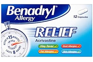 6 X BENADRYL ALLERGY RELIEF 12'S 12'S | 6 PACK BUNDLE**G