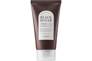 SKIN FOOD since 1957 Espuma Exfoliante Perfecta Azúcar Negro 180g - Exfoliante y exfoliante de poros desintoxicante Limpiador de espuma facial suave y rico en burbujas