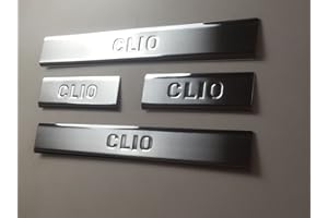 mne parts pour clio 5 2019+ Protection de seuil de porte en acier inoxydable 4 pièces
