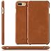 Produktbild zanasta Ledertasche für iPhone 8 Plus / 7 Plus Premium Flip Case Echt Leder Tasche mit Klappverschluss Glattleder Oberfläche | Curved Vintage Serie Khaki
