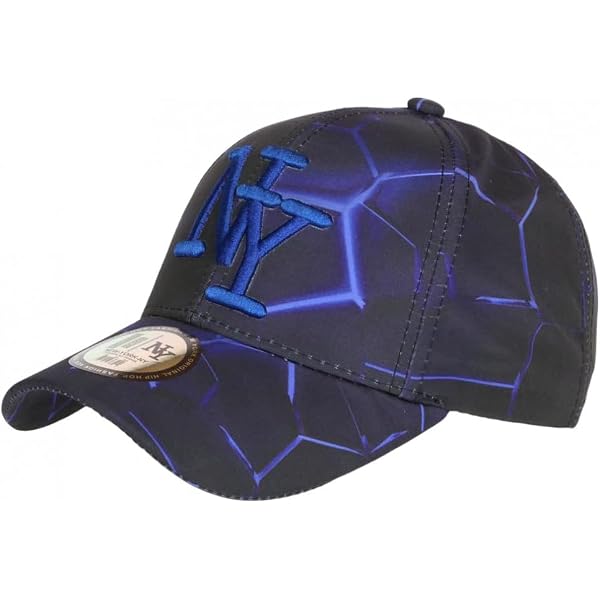 Casquette Baseball Hip Hop Honour Enfant - Style New York Dégradé Bleu Turquoise - 7 à 11 Ans