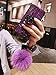 Produktbild Artfeel Bling Glitzer Marmor Hülle für iPhone XS Max,Weich Silikon Handyhülle mit Glänzend Diamant Ring Ständer,Pelzig Plüsch Ball und Trageschlaufe Schutzhülle-Lila Strass
