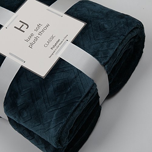 Preisvergleich Produktbild Außenhandel Decken Flanell Winter Verdickung Doppelbett Einzelbett Handtuch Sommer Klimaanlage Decke 3D geprägte Decke, 200cmx230cm hochwertige Prägung, Tinte und Blaue Prägung 2