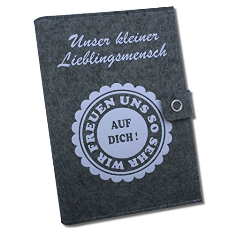 Mutterpasshülle „Unser kleiner Lieblingsmensch“ aus Wollfilz - 2